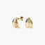 Pendientes de oro 18K circonitas bagué 13 mm