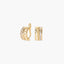 Pendientes de oro 18K circonitas bagué 12 mm