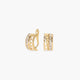 Pendientes de oro 18K circonitas bagué 12 mm
