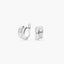 Pendientes de oro blanco 18K circonitas bagué 12 mm