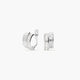 Pendientes de oro blanco 18K circonitas bagué 12 mm