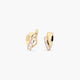 Pendientes de oro 18K circonitas bagué 14 mm