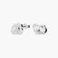 Pendientes doble corazón de oro blanco 18K 10 mm