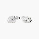 Pendientes doble corazón de oro blanco 18K 10 mm