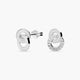 Pendientes doble círculo de oro blanco 18K 9 mm