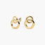 Pendientes doble círculo de oro 18K 17 mm