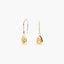 Pendientes largos de oro 18K circonita 17 mm