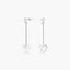Pendientes largos corazón de oro blanco 18K circonitas 30 mm EMOTION