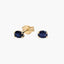 Pendientes de oro 18K zafiro 4 mm NIGHTFALL
