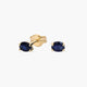 Pendientes de oro 18K zafiro 4 mm NIGHTFALL