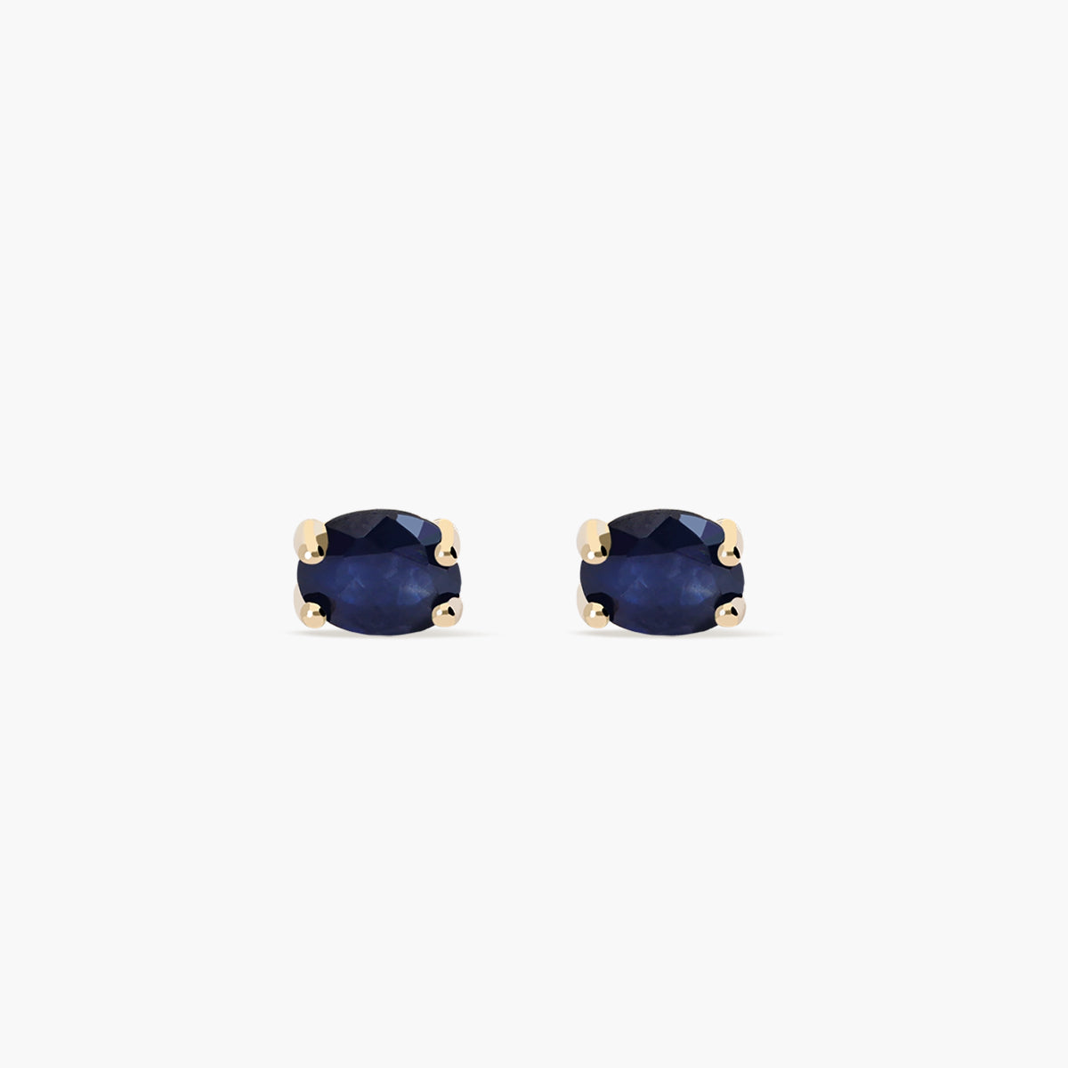 Pendientes de oro 18K zafiro 4 mm NIGHTFALL