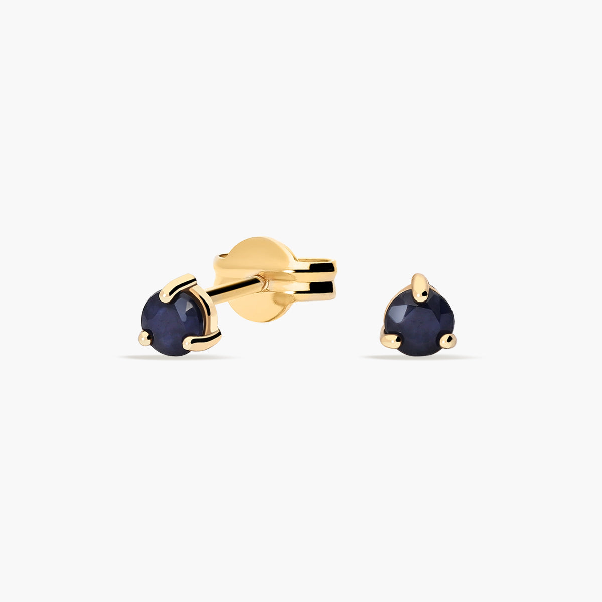 Pendientes de oro 18K zafiro 3 mm NIGHTFALL