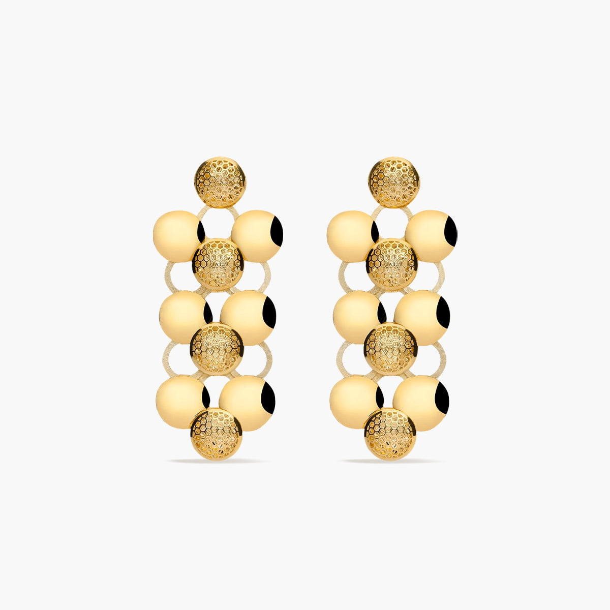 Pendientes largos de oro 18K 45 mm BANBISHN