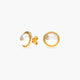 Pendientes redondos de oro 18K con perlas 12 mm