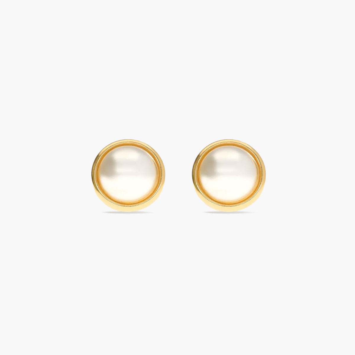 Pendientes redondos de oro 18K con perlas 12 mm