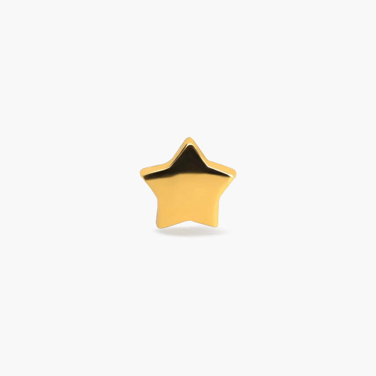 Piercing de oreja de oro 18K estrella 3 mm