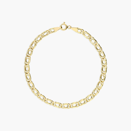 Pulsera de oro 18K cadena perdiz 19 cm