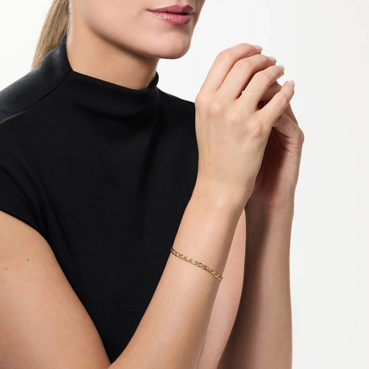 Pulsera de oro 18K cadena perdiz 19 cm