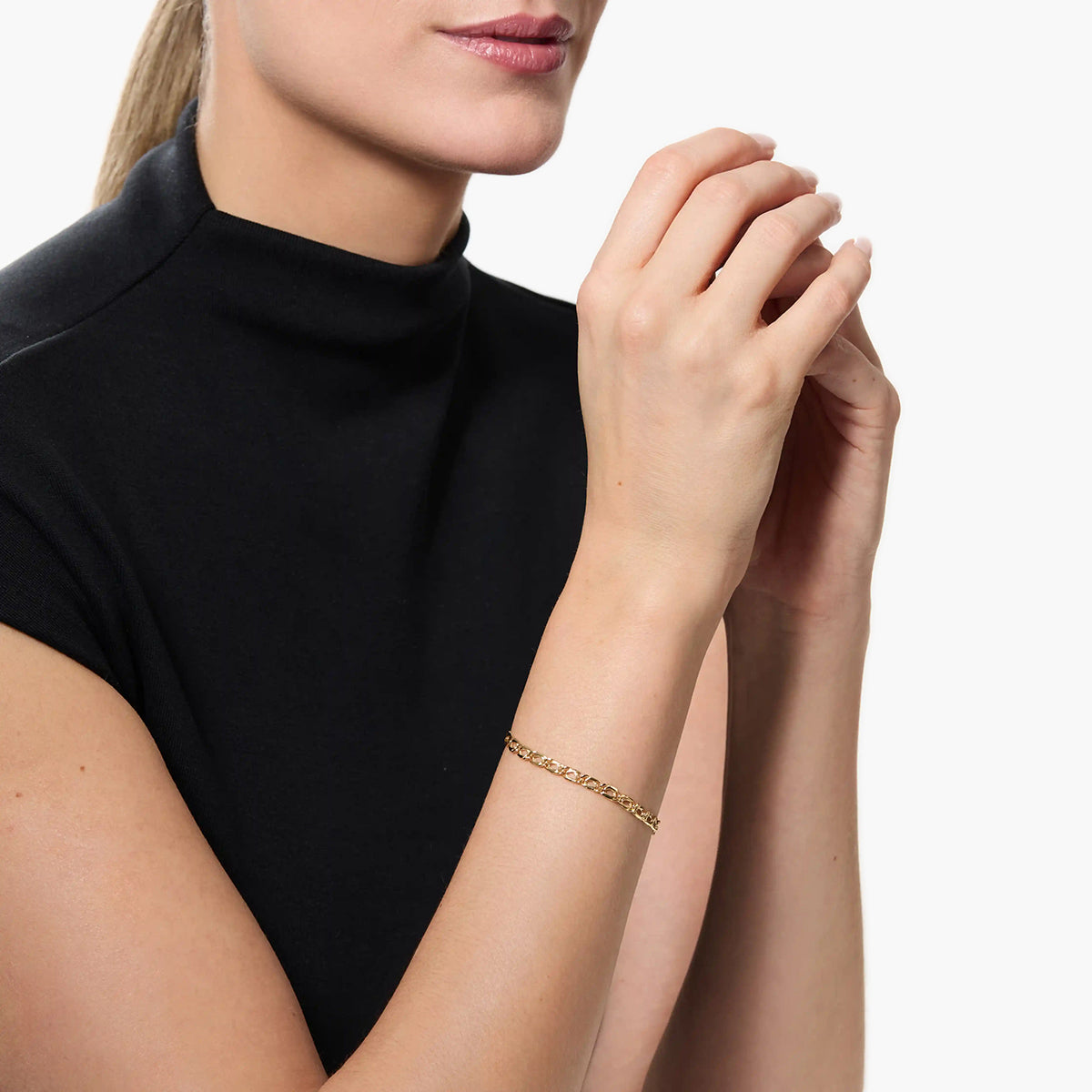 Pulsera de oro 18K cadena perdiz 19 cm