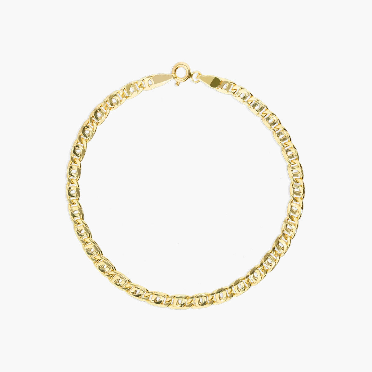 Pulsera de oro 18K cadena tigre 19 cm