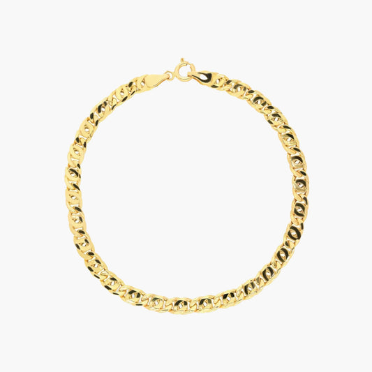 Pulsera de oro 18K cadena tigre 19 cm