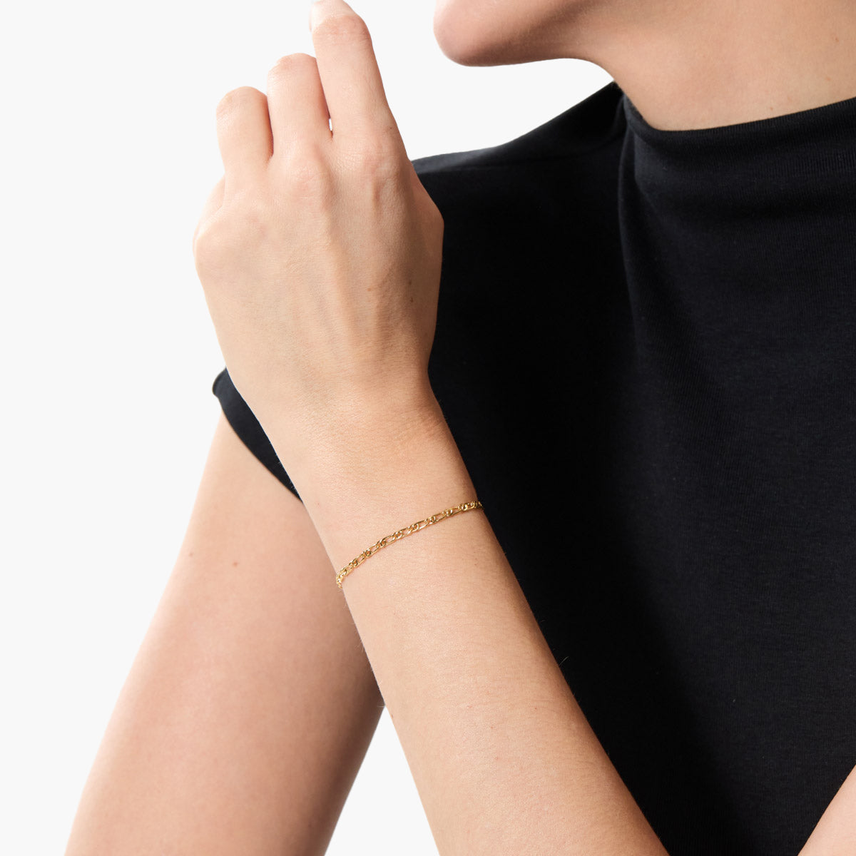 Pulsera de oro 18K cadena perdiz 19 cm