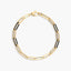 Pulsera de oro 18K eslabón anillas rectangular 19 cm COSMO
