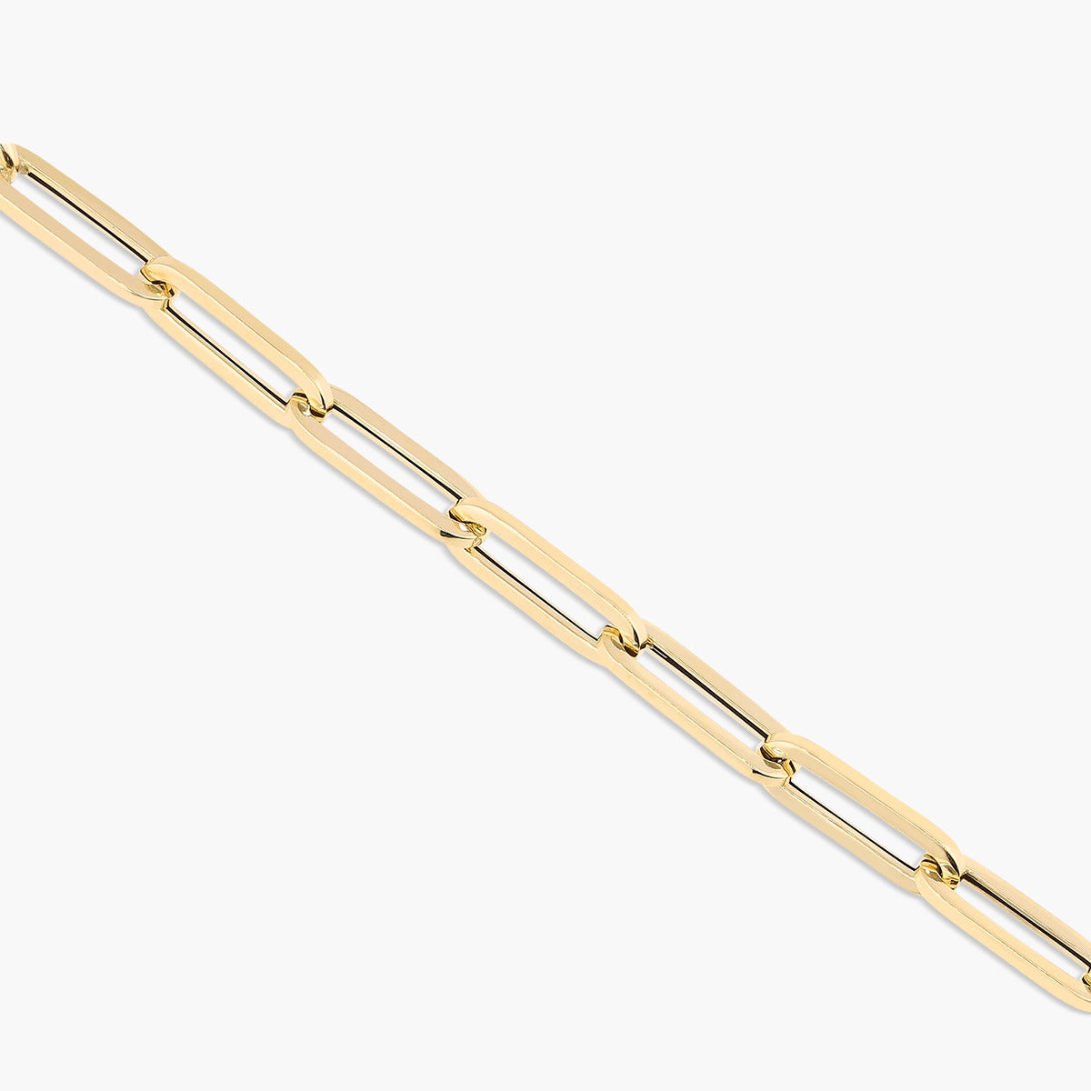 Pulsera de oro 18K eslabón anillas rectangular 19 cm COSMO