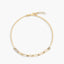 Pulsera de oro 18K eslabón anillas con cadena 18-19 cm