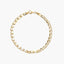 Pulsera de oro 18K eslabón rectangular 19 cm