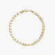 Pulsera de oro 18K eslabón rectangular 19 cm