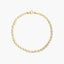 Pulsera de oro 18K eslabón oval 19 cm
