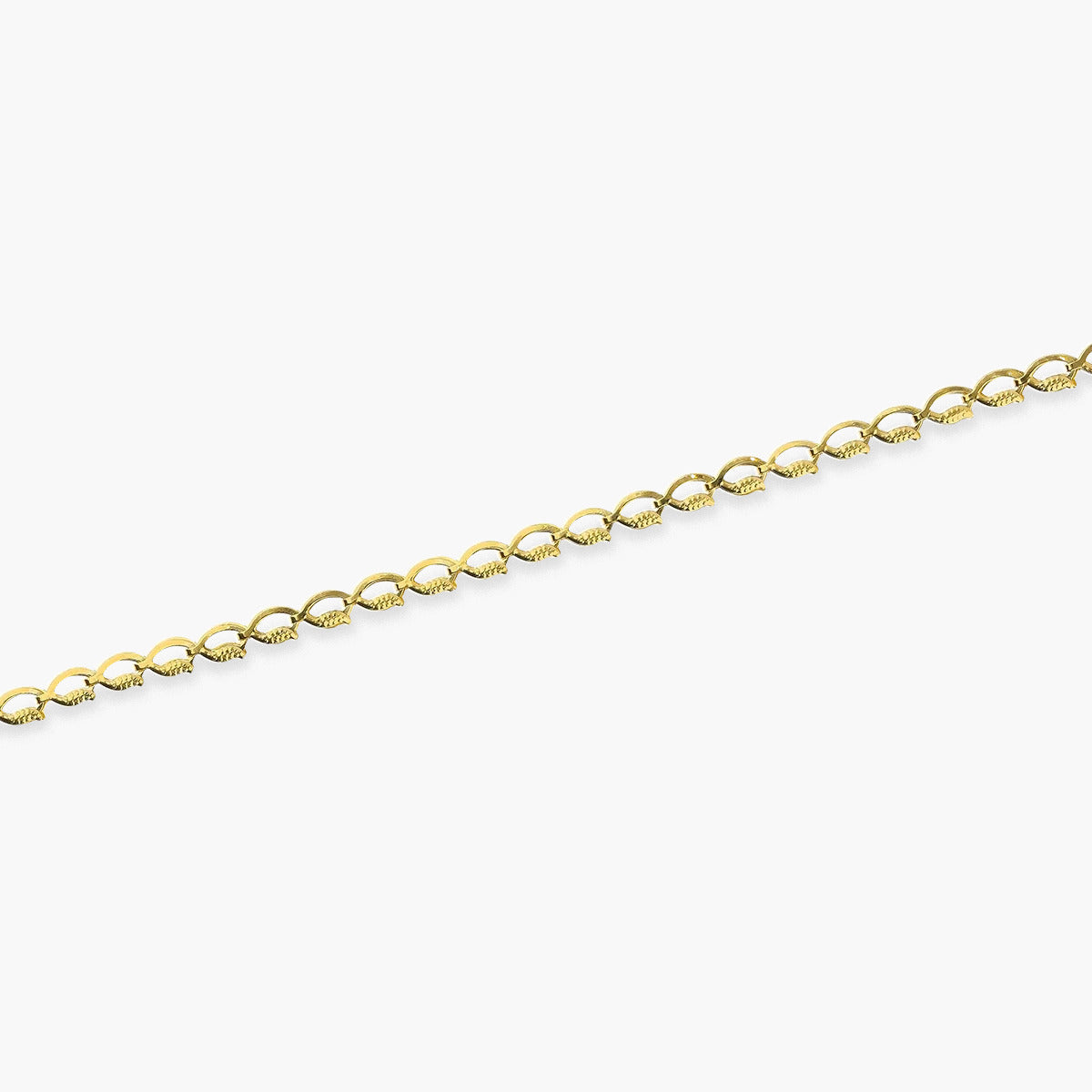 Pulsera de oro 18K eslabón oval 19 cm