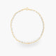 Pulsera de oro 18K eslabón rectangular 19 cm