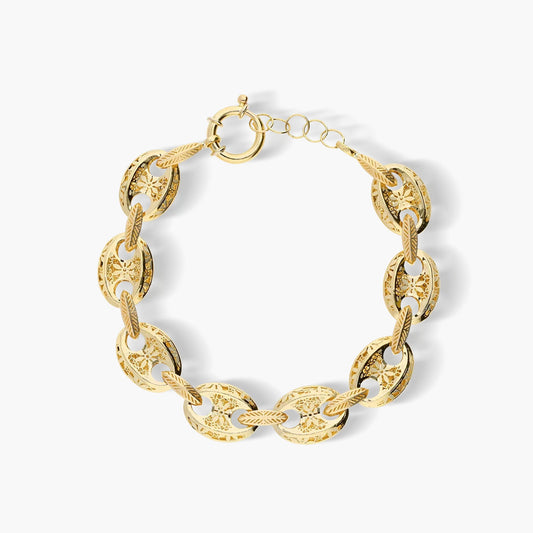 Pulsera de oro 18K 19-21 cm ORIENTAL GARDEN