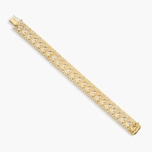 Pulsera de oro 18K princesa 19 cm