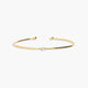 Pulsera rígida de oro 18K circonita 45x60 mm