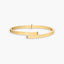 Pulsera rígida cuadrada de oro 18K 63x50 mm