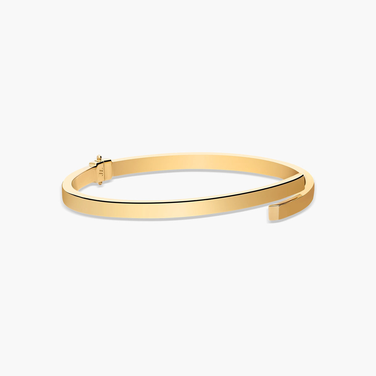 Pulsera rígida cuadrada de oro 18K 63x50 mm