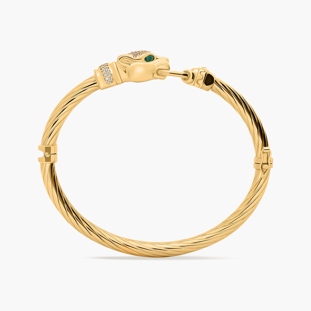 Pulsera rígida de oro 18K 60x50 mm LEOPARD