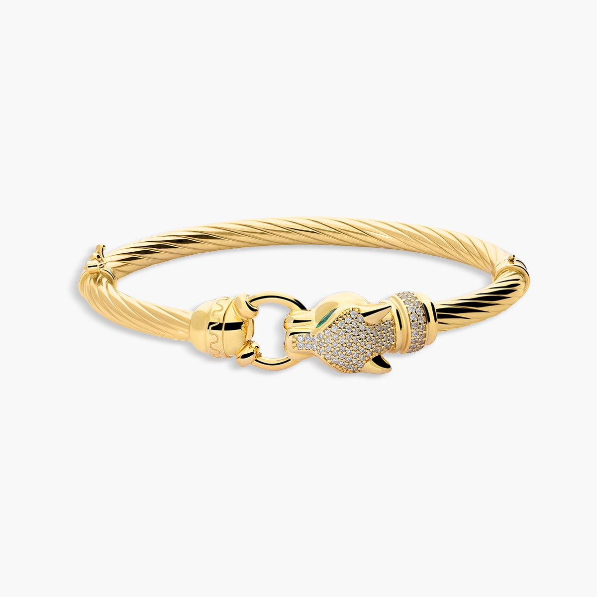 Pulsera rígida de oro 18K 60x50 mm LEOPARD