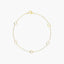 Pulsera de oro 18K circonitas 16-18 cm
