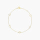 Pulsera de oro 18K circonitas 16-18 cm