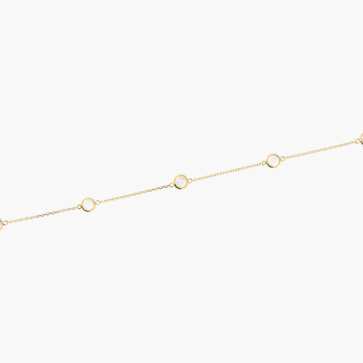 Pulsera de oro 18K circonitas 16-18 cm
