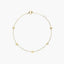 Pulsera de oro 18K circonitas con corazones 16-18 cm