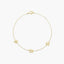 Pulsera de oro 18K circonitas con estrellas 16-18 cm