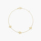 Pulsera de oro 18K circonitas con estrellas 16-18 cm