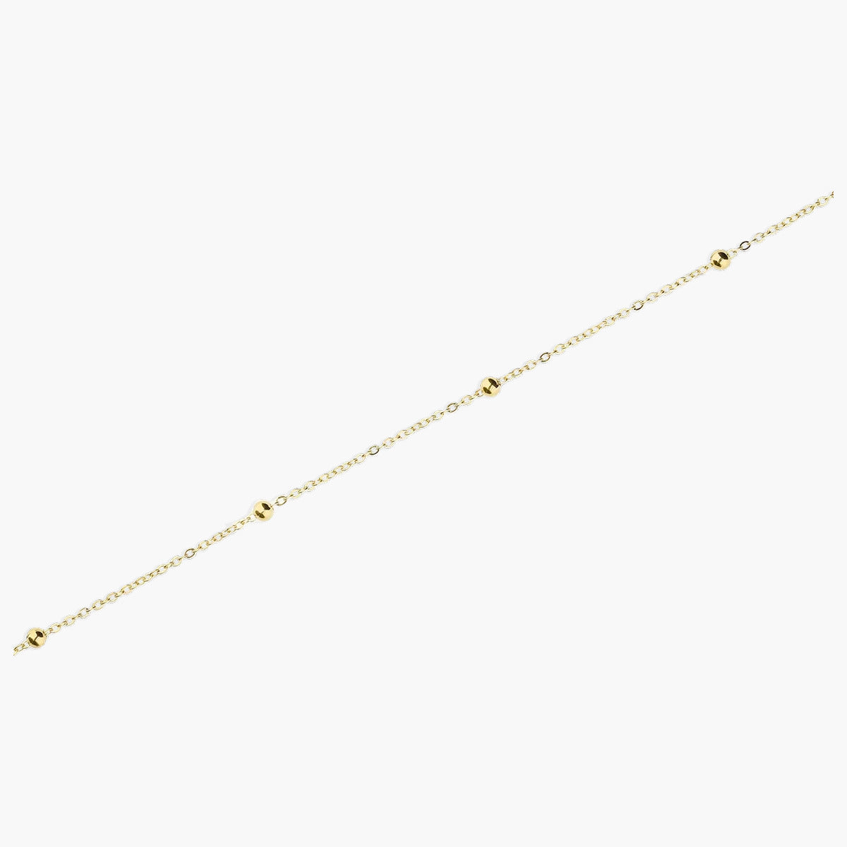 Pulsera de oro 18K bolitas 17-19 cm