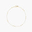 Pulsera de oro 18K dos bolitas 17-19 cm
