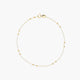 Pulsera de oro 18K dos bolitas 17-19 cm